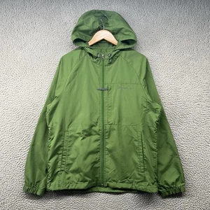 Eddie Bauer Packable Rain Jacket Mens Small Green Waterproof Coat Hooded Hiking - Picture 1 of 10