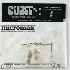 Vintage Cubit Apple II Computer Game 5.25" Floppy Disk Micromax Loose - Picture 1 of 4