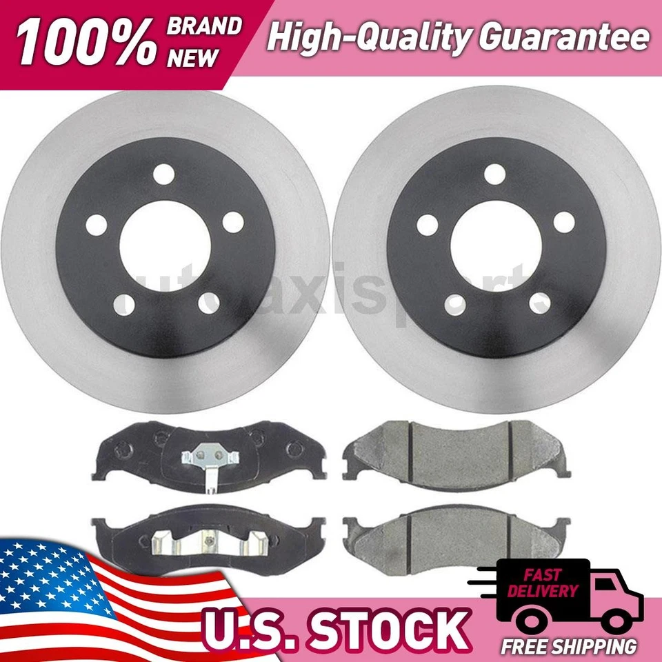 Комплект из 3 передних центральных деталей дисковых тормозных колодок дисковый тормоз ротор для Jeep TJ 1999-2006 годов выпуска - Изображение 1 из 4