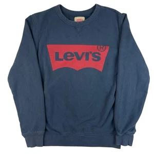 Levi’s Printed Spellout Sweatshirt Navy Blue Fits Men’s Small - Picture 1 of 5