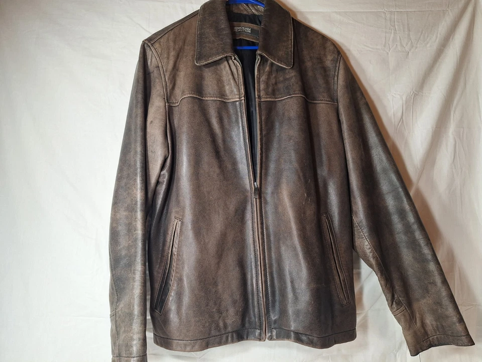 Kenneth Cole Men's Vintage Leather Jacket - Image 1 of 4