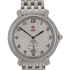 Reloj para dama MICHELE CSX 94 bisel de diamantes esfera de 0,55 CTW de 38 mm - Imagen 1 de 12