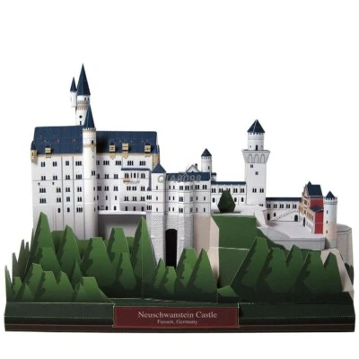 New DIY The Castle of Neuschwanstein Fussen Germany 3D Paper Model Puzzle Kit - Image 1 of 4