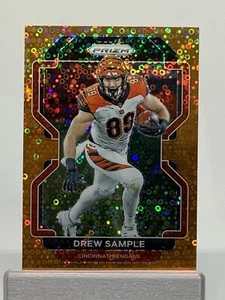 2021 Panini Prizm DREW SAMPLE Orange Disco #272 Cincinnati Bengals - Picture 1 of 3