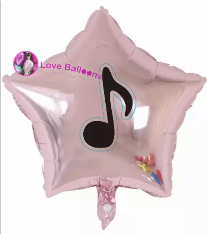 Globo estrella lámina musical ORO ROSA desinflado decoración de fiesta infantil” Foto 1 de 1