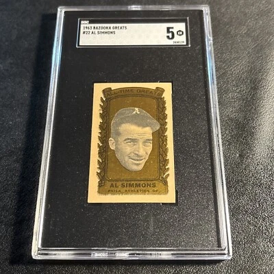 1963 Bazooka All Time Greats Al Simmons #22  SGC 5 - NEW SLAB! - Image 1 of 4