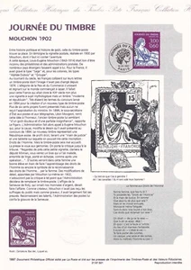 Document philatélique 1er jour 01- 1997 Journée du timbre Mouchon - Imagen 1 de 1