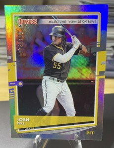2020 Donruss Josh Bell #146 Milestone Stat Line Prizm 74/100 Pittsburgh Pirates