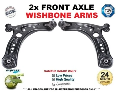 2x Front Axle WISHBONE TRACK CONTROL ARMS for SKODA OCTAVIA 1.8 TSI 2012-on - Image 1 of 4