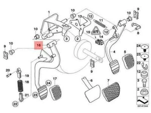 OEM BMW X3 E83 CLUTCH PEDAL 35303414592 GENUINE NEW NO IMPORT DUTIES TO 🇺🇸 - Picture 1 of 1