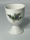 Vintage Ceramic Egg Cup White with Grape & Greens Design- Souvenir of Scotland