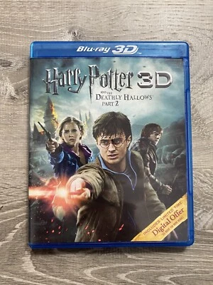 Harry Potter and the Deathly Hallows Part 2 3D Blu ray Daniel Radcliffe 2011 - Image 1 of 4