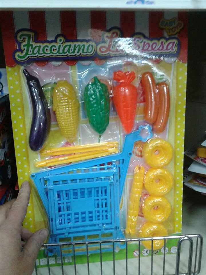 carrello supermercato con frutta cibo gioco di qualità giocattolo toy a20 natale - Immagine 1 di 1