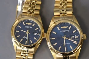 INVICTA | Aviator Set of 2 38mm and 43mm Quartz Bracelet Watch Bl Need battery - Picture 1 of 5