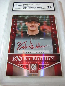 ZACH ISLER WHITE SOX 2012 ELITE EXTRA ED PROSPECTS RED AUTO RC # 10/25 GRADO 10 - Foto 1 di 1