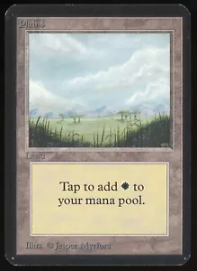Tarjeta Magic The Gathering 1993 Magic The Gathering Alpha Plains V2 Raw casi nueva - tarjeta de juego TCG - Imagen 1 de 2