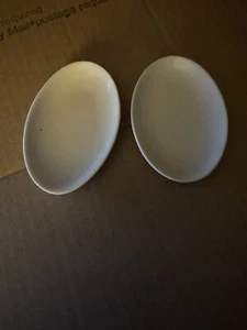 2 Vintage 1980er Blanc de Chine Stil weiß chinesisches Porzellan Geschirr Tabletts 3,5"L - Bild 1 von 3