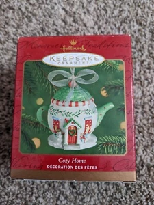 Hallmark Keepsake Ornament Cozy Home Teapot House 2001 Cottage Core - Picture 1 of 4