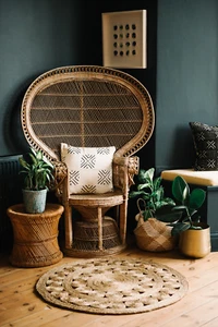 150cm Handmade Jute Round Rug Living Area Carpet Floor Rug Coffee Table Carpet - Picture 1 of 4