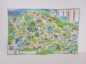 2014 SeaWorld Orlando Theme Park Map - 17" X 11"  - Picture 1 of 14