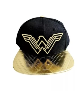 Wonder Women Cap Black/ Gold Foil Batman V Superman Adjustable Snapback Hat - Picture 1 of 13