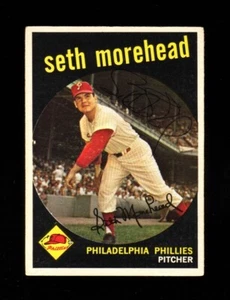 1959 TOPPS SETH MOREHEAD #253 PHILLIES SIGNED AUTOGRAPH VINTAGE - Picture 1 of 1