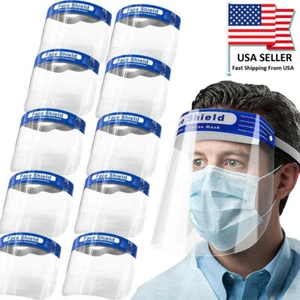 Safety Full Face Shield Reusable FaceShield Clear Washable Face Anti-Splash - Picture 1 of 14