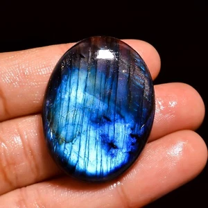 59.50 Cts Genuine Blue Labradorite Loose Gemstone Oval Cabochon 35X27X7 mm - Picture 1 of 6