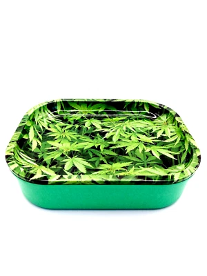 Rolling Tray Hanf Cannabis Tablett inkl. Box Behälter mit Magnetverschluss - Bild 1 von 2