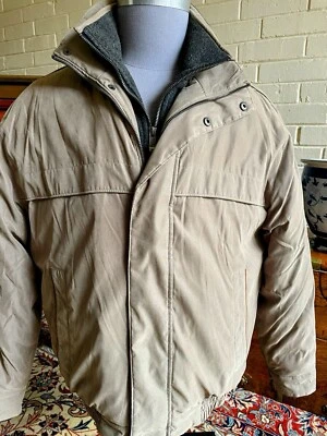 WeatherProof Bomber Jacket Mens Sz Medium Khaki Green Water Repellent Microfiber - Image 1 of 4