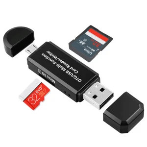 USB 2.0 Multi-Function Card Reader For Smartphones/Tablets With OTG Function 8C - Picture 1 of 11