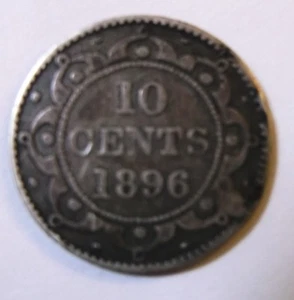 1896 10 Cents New Foundland Silver - Picture 1 of 2