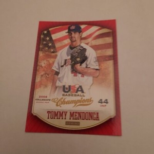 2013 panini USA baseball champions card Tommy Mendonca #66 Red Frame