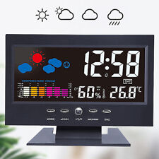 LCD Funk Uhr Wetterstation mit Thermometer Hygrometer Temperatur Tischuhr Wecker