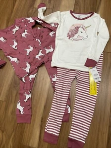 Carters Girls Size 5 4 Piece Long Sleeve Unicorn Pajama Sets New PJ’s List 36 - Picture 1 of 6