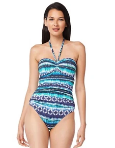 New Bleu By Rod Beattie Navy Sun, Sea & Sand One Piece Swimsuit Size 8 NWT - Picture 1 of 4