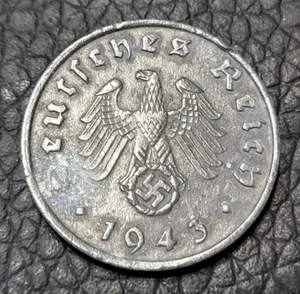 1943 Germany 1 Reichspfennig Coin - Picture 1 of 2