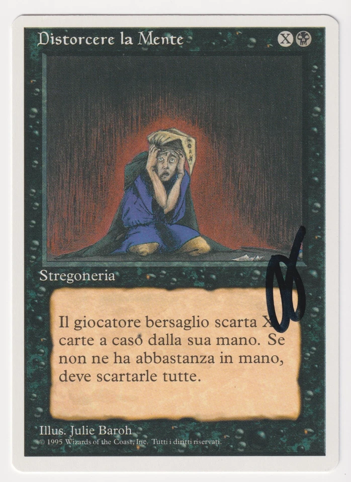 Signed Italian Mind Twist Proof HP 4th Edition Artist Julie Baroh MTG Magic AP! - Image 1 of 2