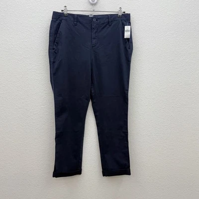 Pantalones chinos elásticos de algodón Gap True Indigo Blue Girlfriend para mujer talla 8 NUEVO Foto 1 de 4
