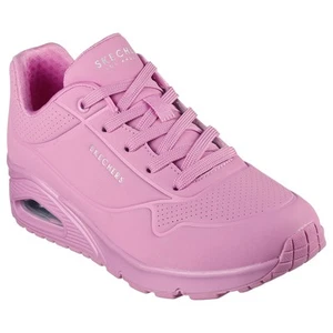 Womens Skechers Uno - Stand On Air Pink Lace Up Sneaker Shoes 5 - Picture 1 of 6