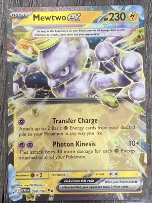 Mewtwo ex 058/182 Sv04: Paradox Rift Holo - Image 1 of 2