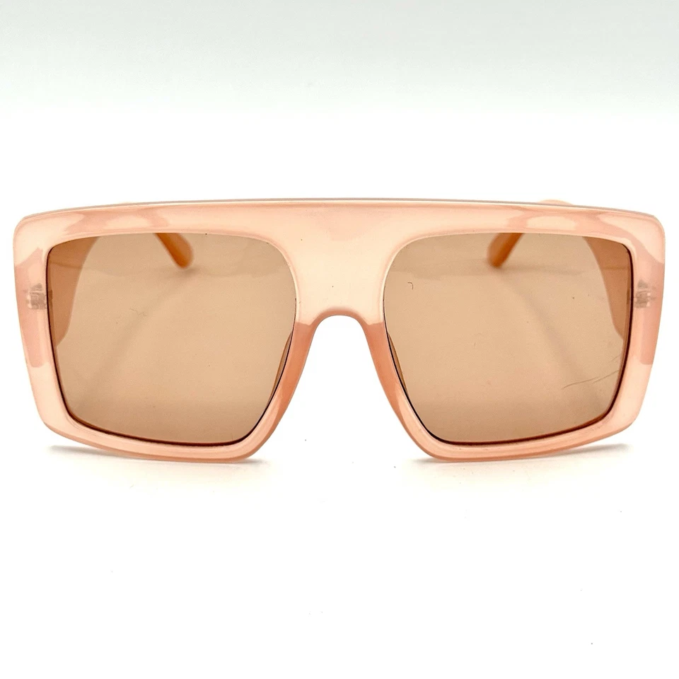 Модные большие квадратные солнцезащитные очки дизайнерская розовая оправа и линзы большой толстый стиль - Изображение 1 из 4