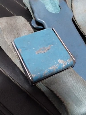 1967 Chevrolet Truck C10 C20 C30  Bowtie Seat Belt Blue - Image 1 of 4
