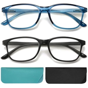 2 Pack Executive Style Reading Glasses - Durable Readers with 99% Blue Light ... - Picture 1 of 9