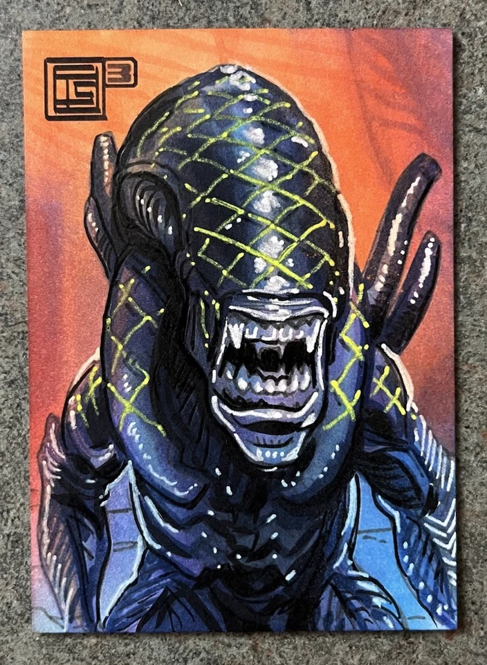 Alien Vs Predator AVP Xenomorph Sketch Card PSC By Tim Shinn 1/1 - Image 1 of 1