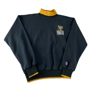 Vintage Pittsburgh Penguins Sweatshirt Herren NHL Hockey Mock Neck Logo 7 90s - Bild 1 von 4