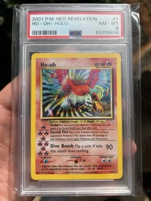 2001 POKEMON NEO REVELATION #7 HO-OH-HOLO PSA 8 - Image 1 of 2
