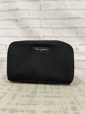Bolsa de viagem Dolce & Gabbana Beauty maquiagem higiene com zíper lona preta - Imagem 1 de 3