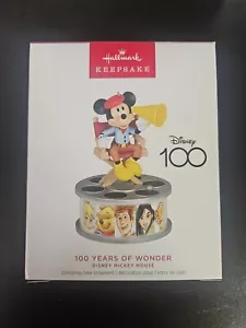 2023 100 YEARS OF WONDER - DISNEY MICKEY MOUSE HALLMARK KEEPSAKE MAGIC ORNAMENT - Picture 1 of 1