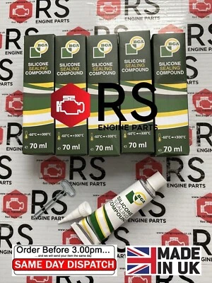 BLACK RTV Silicone Instant Gasket Maker black High Temperature Sealant BGA - Image 1 of 4